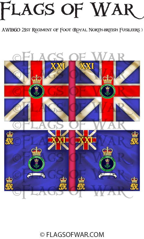 Awib60 21st Regiment Of Foot Royal North British Fusileers Flags Of War