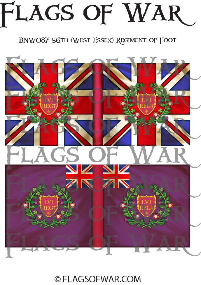 BNW087 56th (West Essex) Regiment of Foot – Flags of War