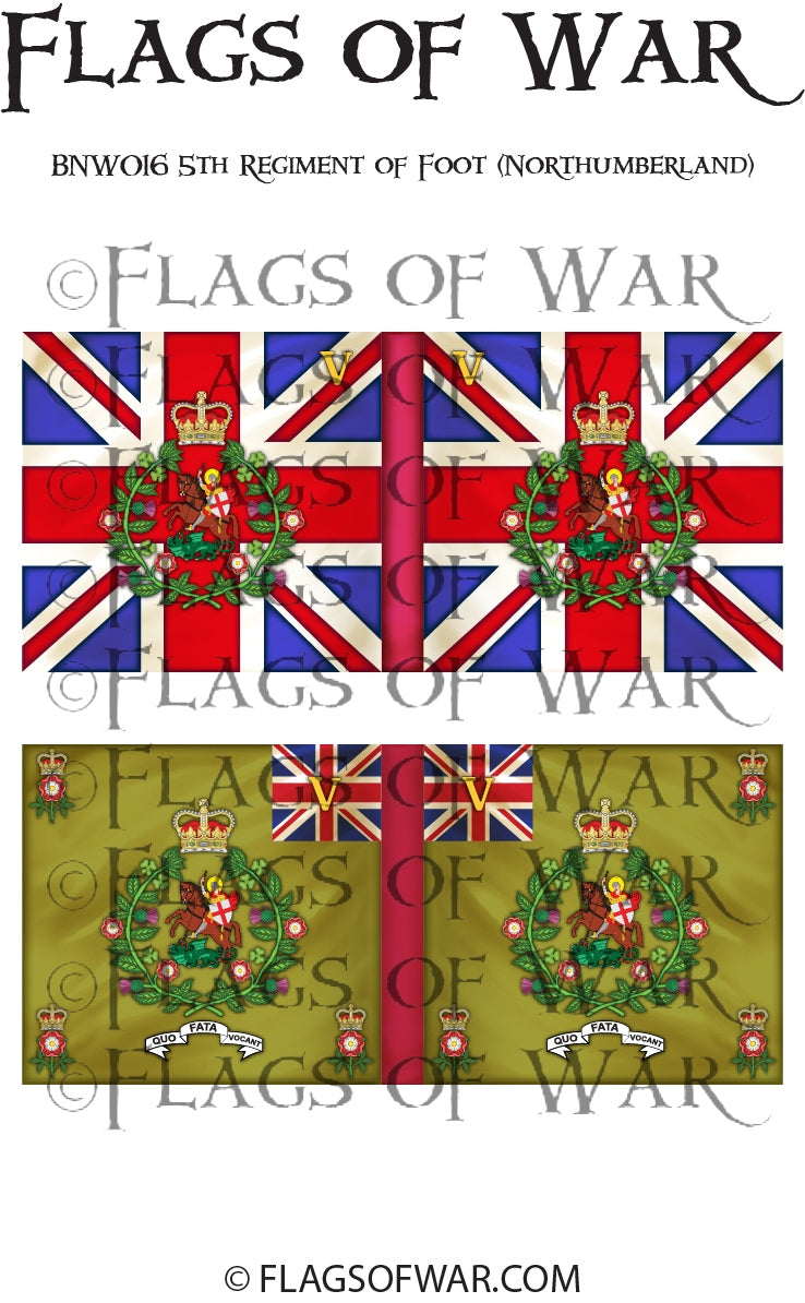 NAPB016 5th Regiment of Foot (Northumberland) – Flags of War