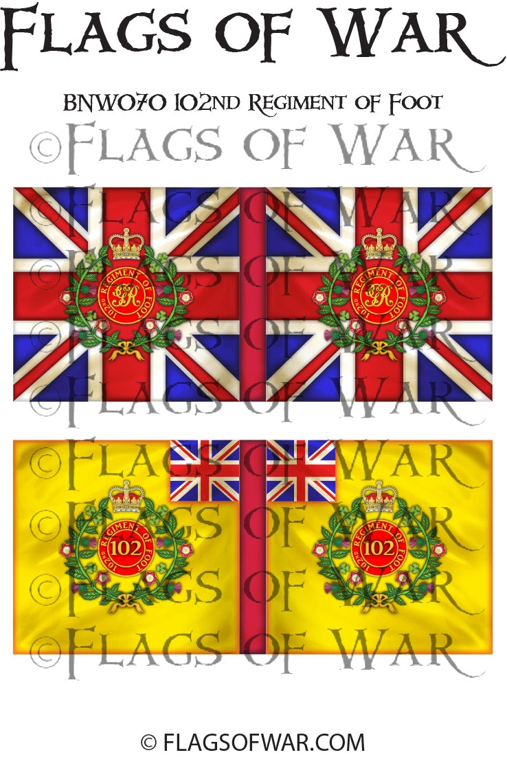 NAPB070 102nd Regiment of Foot – Flags of War